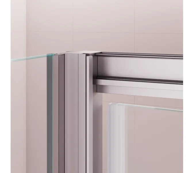 Душевой уголок RGW PA-32 (PA-02 + Z-050-1), Цвет стекла: прозрачное, Цвет профиля (вариация): Хром, Выбрать размер: 900x900, изображение 3