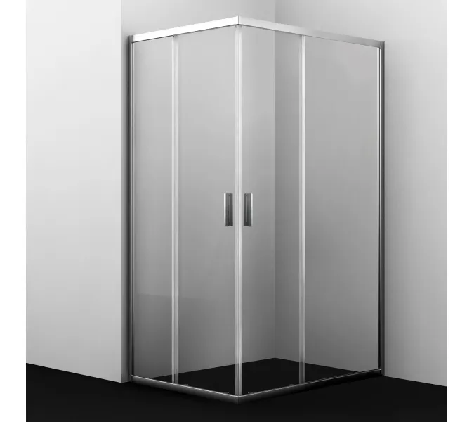 Душевой уголок WasserKRAFT Lippe 90х120 прозрачное стекло, хром, Внешний вид: Прямоугольный
