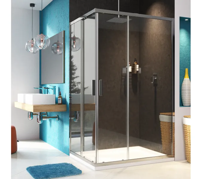 Душевой уголок WasserKRAFT Lippe 90х120 прозрачное стекло, хром, Внешний вид: Прямоугольный, изображение 2