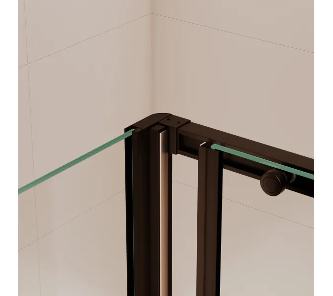 Душевой уголок RGW SV-42-1B (SV-12B + Z-060-2B), Цвет стекла: прозрачное, Цвет профиля (вариация): Черный, Выбрать размер: 1200x800, изображение 5