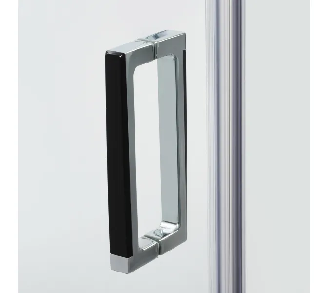 Душевой уголок WasserKRAFT AllerBLACK  Хром/Черный, Цвет стекла: прозрачное, Цвет профиля: Хром, Выбрать размер: 80х120, Ориентация: Правая, изображение 10