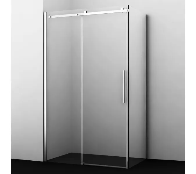 Душевой уголок WasserKRAFT Alme 15R прозрачное стекло/хром, Цвет стекла: прозрачное, Цвет профиля: Хром, Выбрать размер: 80х140, изображение 2