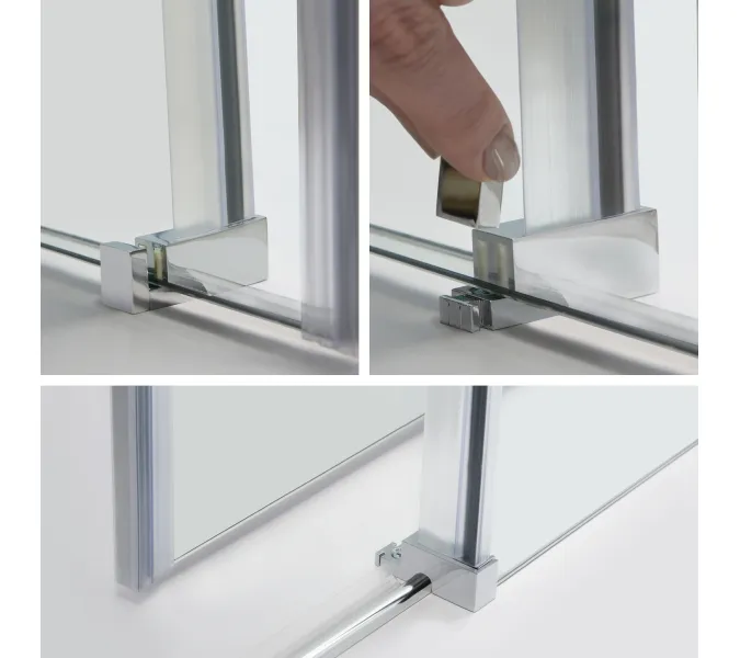 Душевой уголок WasserKRAFT Alme 15R прозрачное стекло/хром, Цвет стекла: прозрачное, Цвет профиля: Хром, Выбрать размер: 80х140, изображение 16