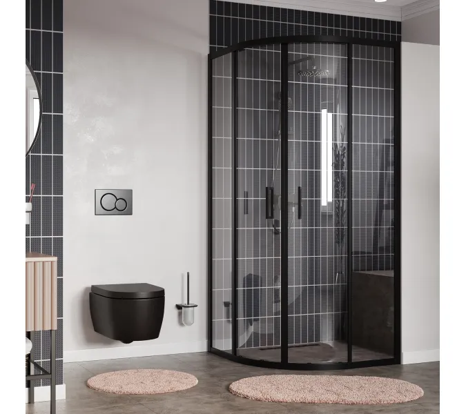 Душевой уголок  WasserKRAFT Dill 61S01 90х90 прозрачное стекло четверть круга, изображение 2