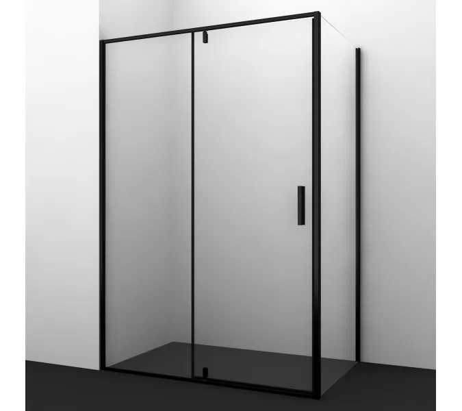 Душевой уголок  Wasserkraft  Elbe 74P, Цвет стекла: прозрачное, Цвет профиля: Черный, Выбрать размер: 80х120, изображение 2