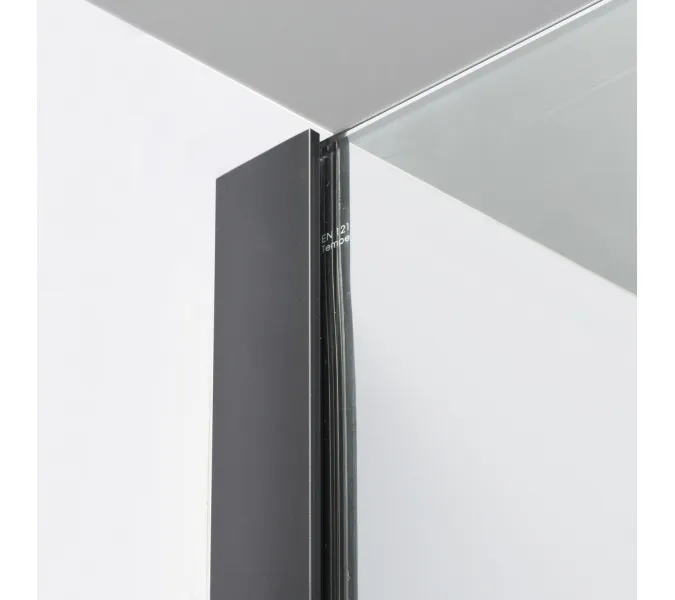 Душевой уголок  Wasserkraft  Elbe 74P, Цвет стекла: прозрачное, Цвет профиля: Черный, Выбрать размер: 80х120, изображение 10