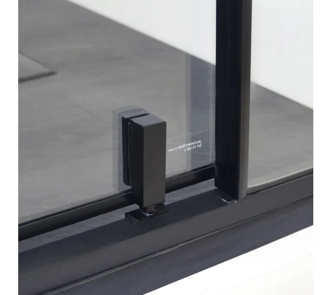 Душевой уголок  Wasserkraft  Elbe 74P, Цвет стекла: прозрачное, Цвет профиля: Черный, Выбрать размер: 80х120, изображение 12