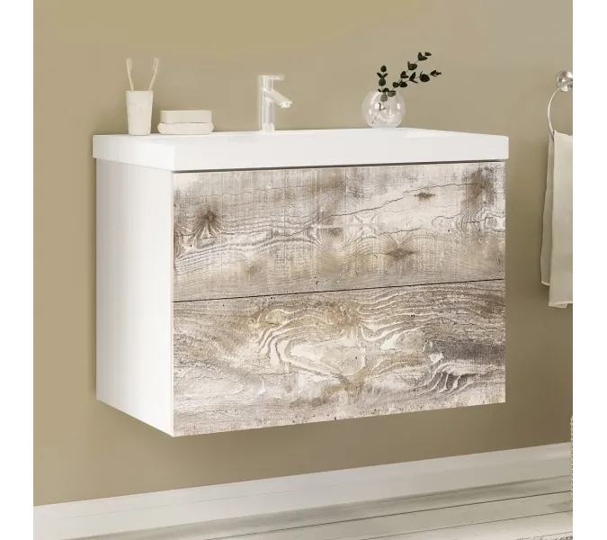 Тумба подвесная 1 Marka  Бетон Push 60