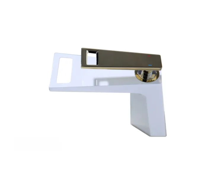 Смеситель на раковину (белый/золото) Bronze De Luxe A919W, изображение 5