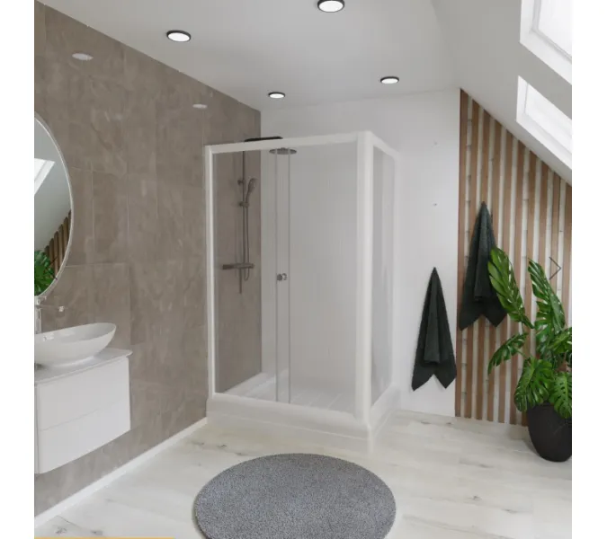 Душевой угол Radomir ВЕРЧЕЛЛИ  80х120 L ,прозрачный/низкий поддон, изображение 2