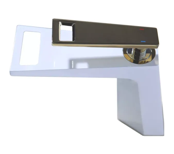 Смеситель на раковину (белый/золото) Bronze De Luxe A919W, изображение 6