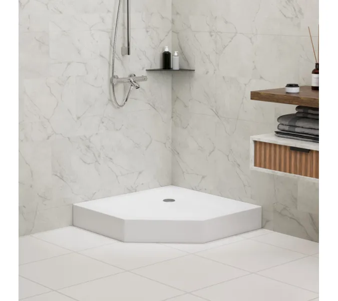 Душевой поддон трапеция RGW LUX/TN-TR (Литой экран), Тип поддона : Низкий, Выбрать размер: 1000x1000, изображение 4