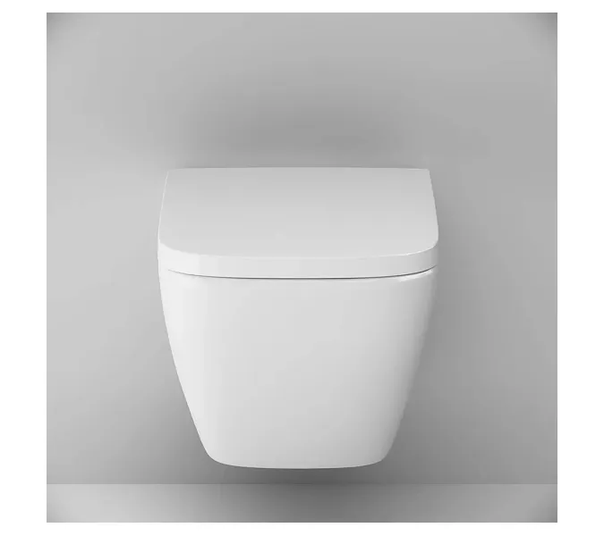 Унитаз подвесной безободковый с инсталляцией AM.PM Gem сиденье микролифт, хром механ. клавишей, изображение 5