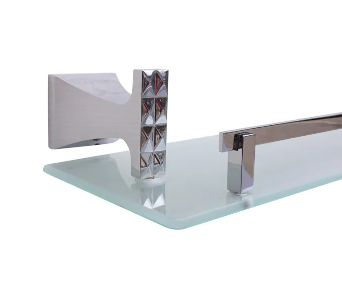 Bronze De Luxe Полка стеклянная, хром, изображение 4