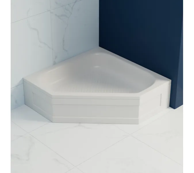 Душевой поддон трапеция RGW BT/CL-S, Выбрать цвет: Белый, Выбрать размер: 1000x1000, изображение 3