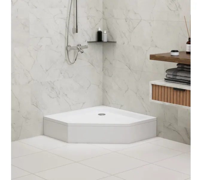 Душевой поддон трапеция RGW STYLE-TR, Выбрать цвет: Белый, Выбрать размер: 900х900, изображение 4