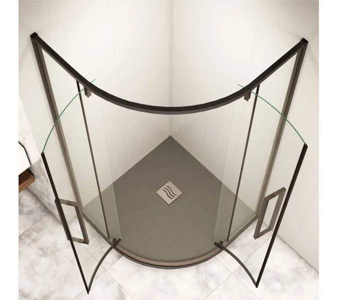 Душевой уголок RGW SV-53B прозрачное/черный, Цвет стекла: прозрачное, Цвет профиля: Черный, Выбрать размер: 800x800, изображение 4