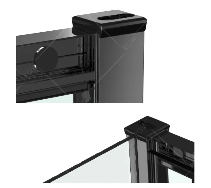 Душевая дверь RGW CL-14B, Цвет стекла: прозрачное, Цвет профиля (вариация): Черный, Выбрать размер: 100, изображение 13