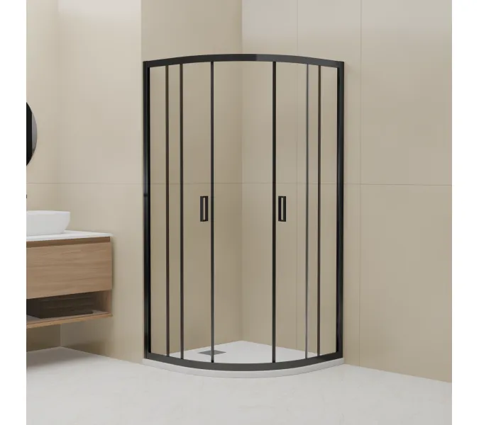 Душевой уголок RGW CL-54B, Цвет стекла: прозрачное, Цвет профиля (вариация): Черный, Выбрать размер: 900x900, изображение 2