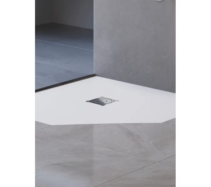 Душевой поддон трапеция RGW ST/T-W Белый, Выбрать цвет: Белый, Выбрать размер: 900x900, изображение 9