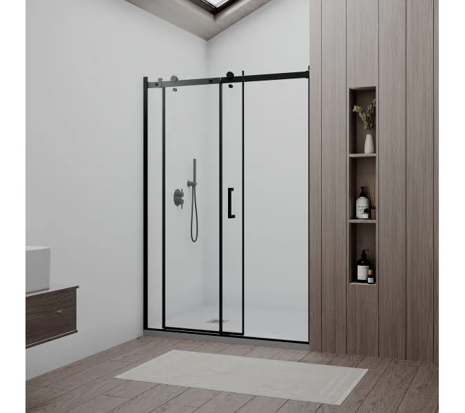 Душевая дверь RGW TO-14B, Цвет стекла: прозрачное, Цвет профиля (вариация): Черный, Выбрать размер: 170, изображение 3