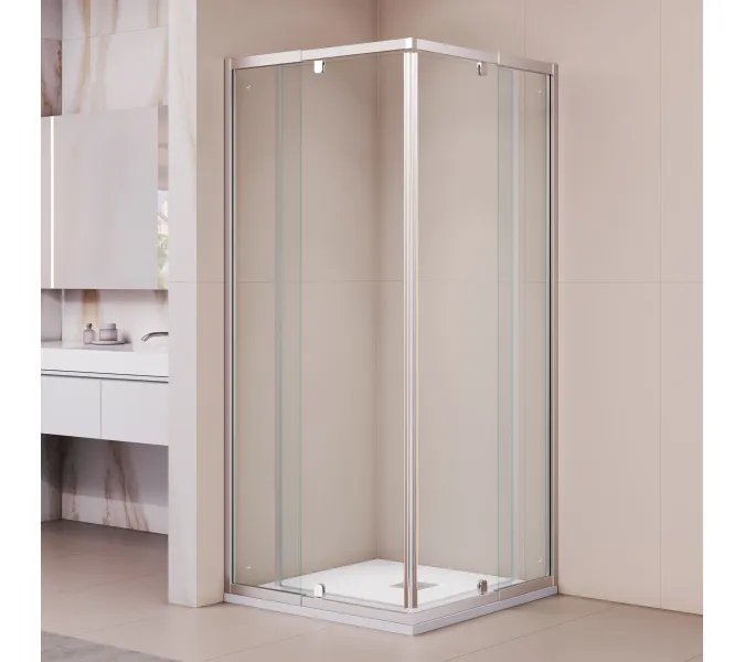 Душевой уголок RGW PA-38 прозрачное/хром, Цвет стекла: прозрачное, Цвет профиля: Хром, Выбрать размер: 900x900, изображение 2