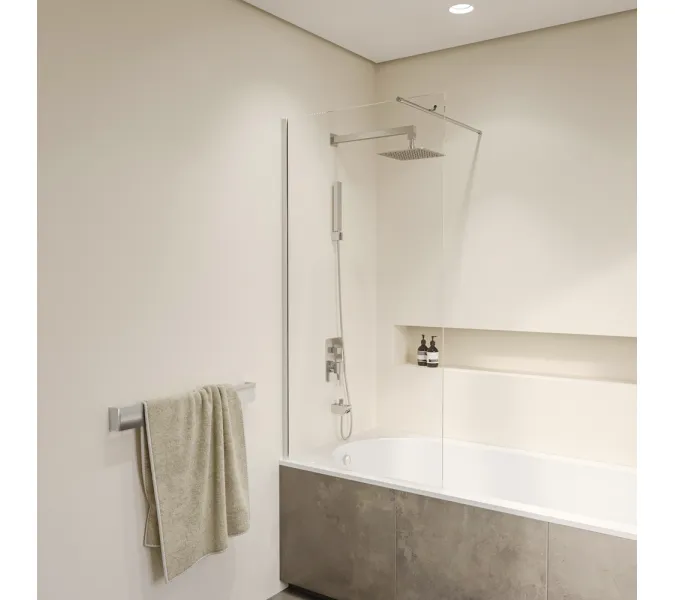 Шторка на ванну RGW SC-050, Цвет стекла: прозрачное, Цвет профиля: Хром, Выбрать размер: 80, изображение 8