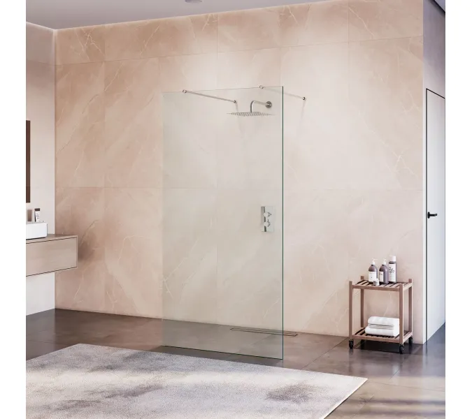 Душевая перегородка RGW WA-016, Цвет стекла: прозрачное, Цвет профиля (вариация): Хром, Выбрать размер: 100, изображение 8