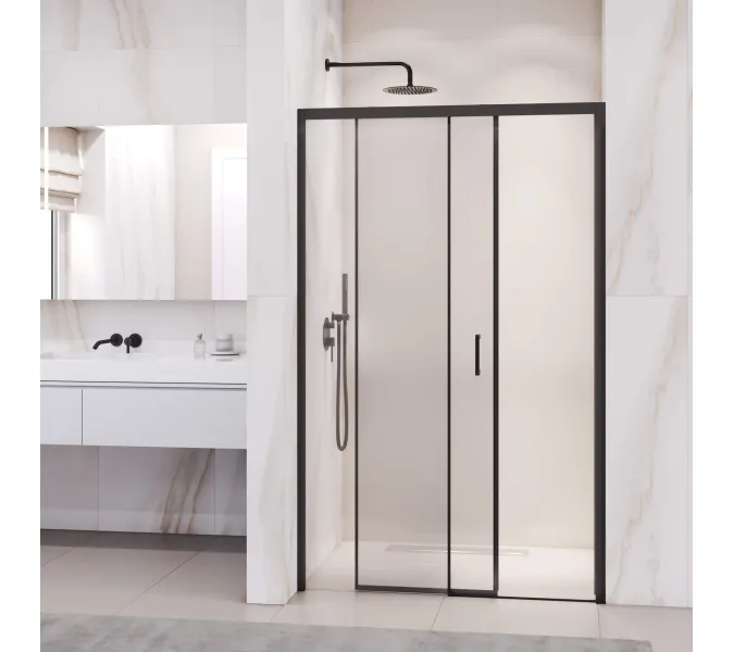 Душевая дверь RGW PA-017B, Цвет стекла: прозрачное, Цвет профиля (вариация): Черный, Выбрать размер: 160, изображение 9