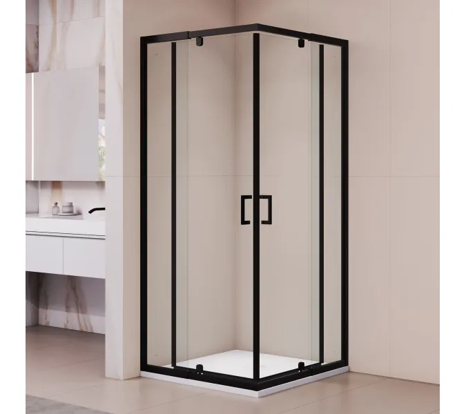 Душевой уголок RGW PA-038B, Цвет стекла: прозрачное, Цвет профиля (вариация): Черный, Выбрать размер: 90*90, изображение 4