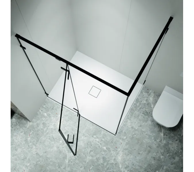 Душевой уголок RGW SV-040B прозрачное/черный, Цвет стекла: прозрачное, Цвет профиля: Черный, Выбрать размер: 1200x800, изображение 3