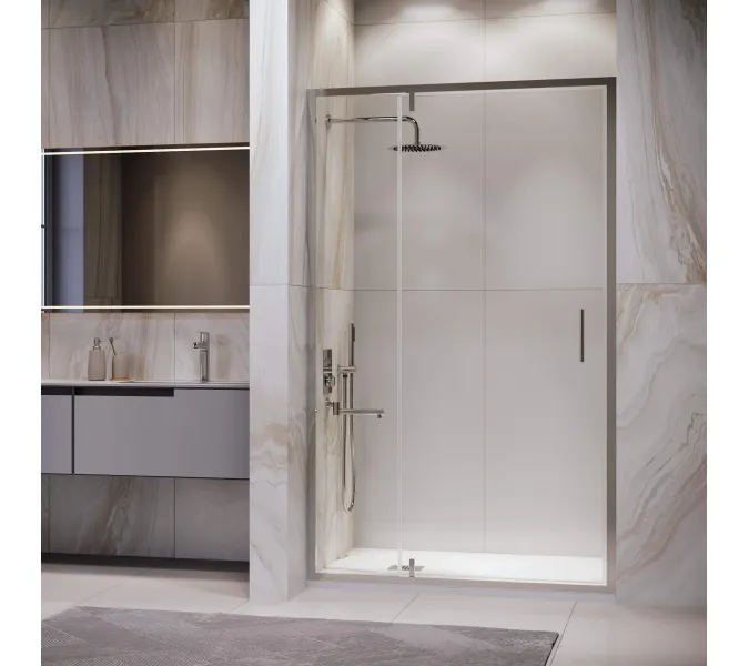 Душевая дверь RGW LE-103, Цвет стекла: прозрачное, Цвет профиля: Хром, Выбрать размер: 120, изображение 5