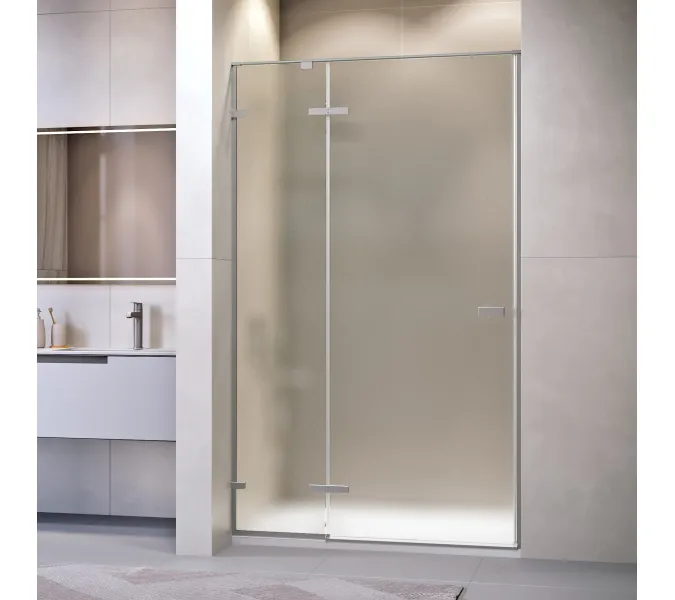 Душевая дверь RGW SV-004Gr, Цвет стекла: матовое-сатинат, Цвет профиля (вариация): Серый, Выбрать размер: 130, изображение 2