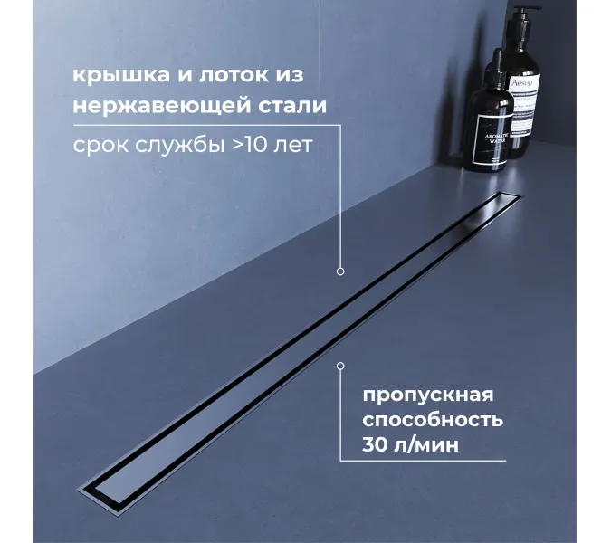 Душевой трап RGW SDR-51S хром, Выбрать цвет: Хром, Выбрать размер: 60, изображение 4