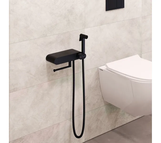 Гигиенический душ со смесителем RGW SP-222B, Выбрать цвет: Черный, изображение 29