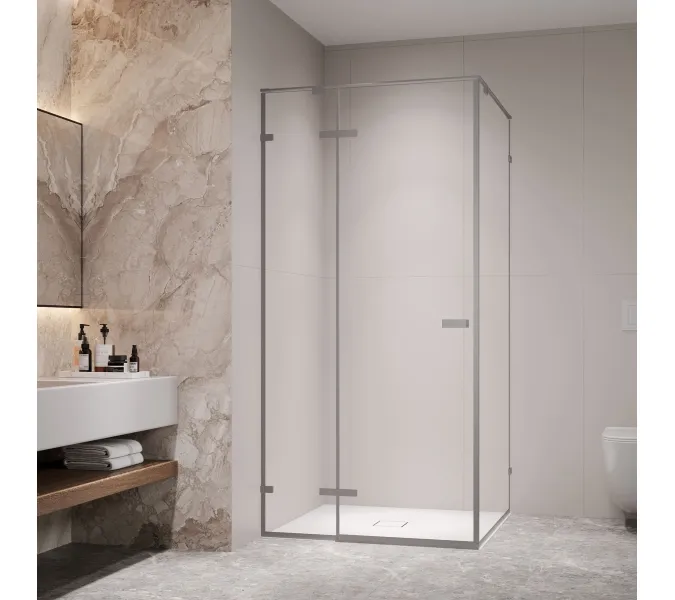 Душевой уголок RGW SV-030Gg прозрачное/серый, Цвет стекла: прозрачное, Цвет профиля: Серый, Выбрать размер: 1000x1000, изображение 3