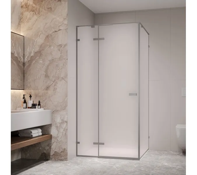 Душевой уголок RGW SV-030Gg матовое/серый, Цвет стекла: матовое, Цвет профиля: Серый, Выбрать размер: 1000x1000, изображение 2