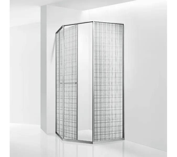 Душевой уголок RGW SV-82 "L/R" хром профиль, Цвет стекла: Черная вуаль, Цвет профиля: Хром, Выбрать размер: 800x800, Ориентация: левый сдвиг, изображение 3