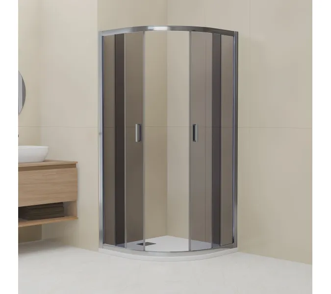 Душевой уголок RGW CL-56 тонированное/хром, Цвет стекла: тонированное, Цвет профиля: Хром, Выбрать размер: 900x900, изображение 4