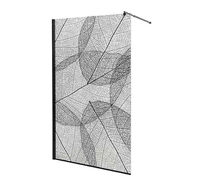 Душевая перегородка AvaCan MB100/110/120, Цвет стекла: с рисунком, Цвет профиля: Черный, Выбрать размер: 120, изображение 27