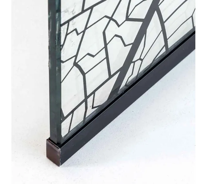 Душевая перегородка AvaCan MB100/110/120, Цвет стекла: с рисунком, Цвет профиля: Черный, Выбрать размер: 120, изображение 90