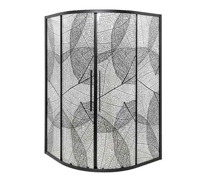 Душевой уголок AvaCan HB 80/90/100/120, Цвет стекла: с рисунком, Цвет профиля: Черный, Выбрать размер: 80х80, изображение 5