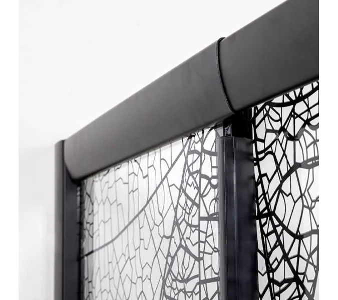 Душевой уголок AvaCan FB2 матовое с рисунком/черный, Цвет стекла: матовое с рисунком, Цвет профиля: Черный, Выбрать размер: 170-190х90, изображение 58