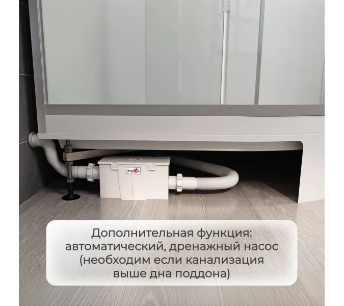 Душевая кабина AvaCan C3010/3080/3090 средний поддон, Цвет стекла: матовое, Цвет профиля: Хром, Тип поддона : Средний, Выбрать размер: 100х100, Внешний вид: Гидромассаж + электрика, Наличие крыши: есть, изображение 21