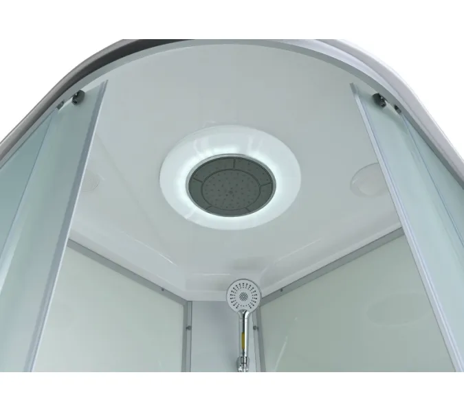 Душевая кабина AvaCan C3010/3080/3090 средний поддон, Цвет стекла: матовое, Цвет профиля: Хром, Тип поддона : Средний, Выбрать размер: 100х100, Внешний вид: Гидромассаж + электрика, Наличие крыши: есть, изображение 9