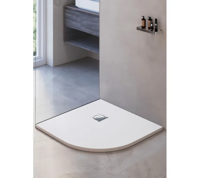 Душевой поддон полукруглый RGW ST/R-W Белый, Выбрать цвет: Белый, Выбрать размер: 900х900, изображение 6