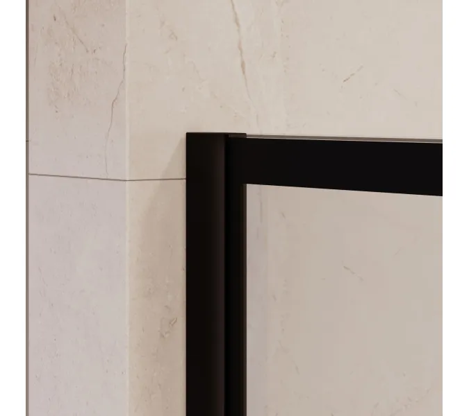 Перегородка для душа RGW WA-111B, Цвет стекла: прозрачное, Цвет профиля (вариация): Черный, Выбрать размер: 80, изображение 6