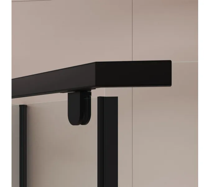 Душевой уголок RGW PA-83-B прозрачное/черный, Цвет стекла: прозрачное, Цвет профиля: Черный, Выбрать размер: 1000x1000, изображение 8