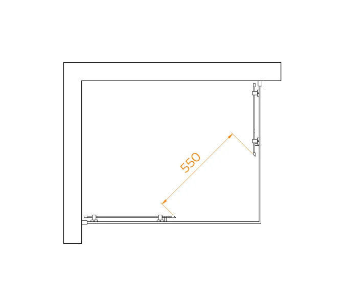 Душевой уголок RGW PA-040B, Цвет стекла: прозрачное, Цвет профиля (вариация): Черный, Выбрать размер: 800x1000, изображение 56