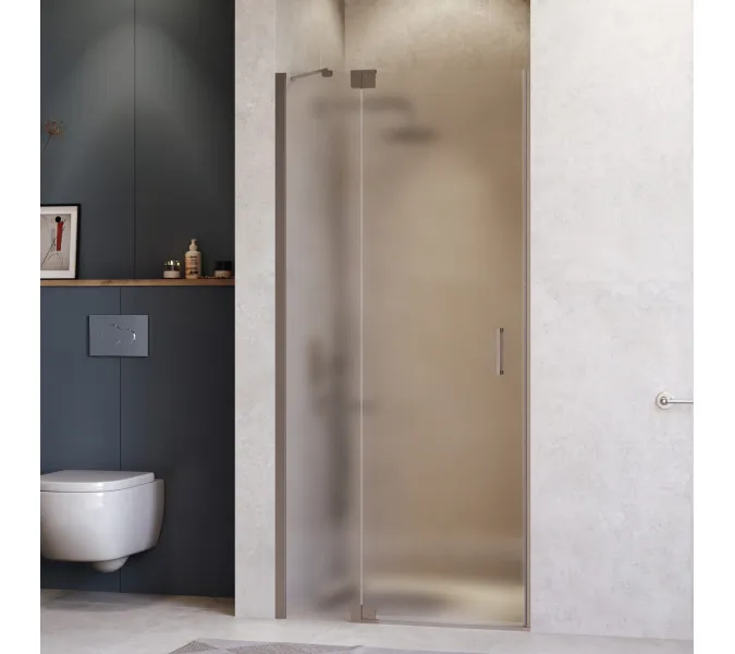 Душевая дверь RGW HO-014Gr, Цвет стекла: матовое-сатинат, Цвет профиля (вариация): Серый, Выбрать размер: 140, изображение 5